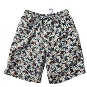 Peter Miller Drawstring Printed Seaside Collection Board Shorts (Size S)